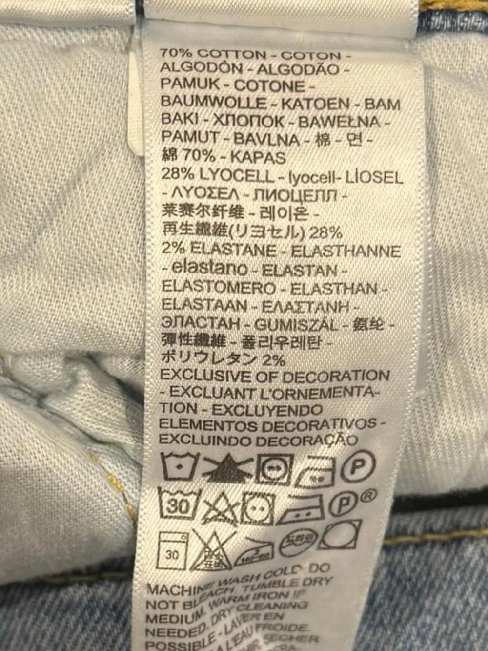 Levi's 511 Light Wash Straight Fit Jeans Size 30x30